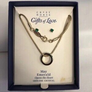 Liz Claiborne Crazy Horse May Necklace Earring Set NIB